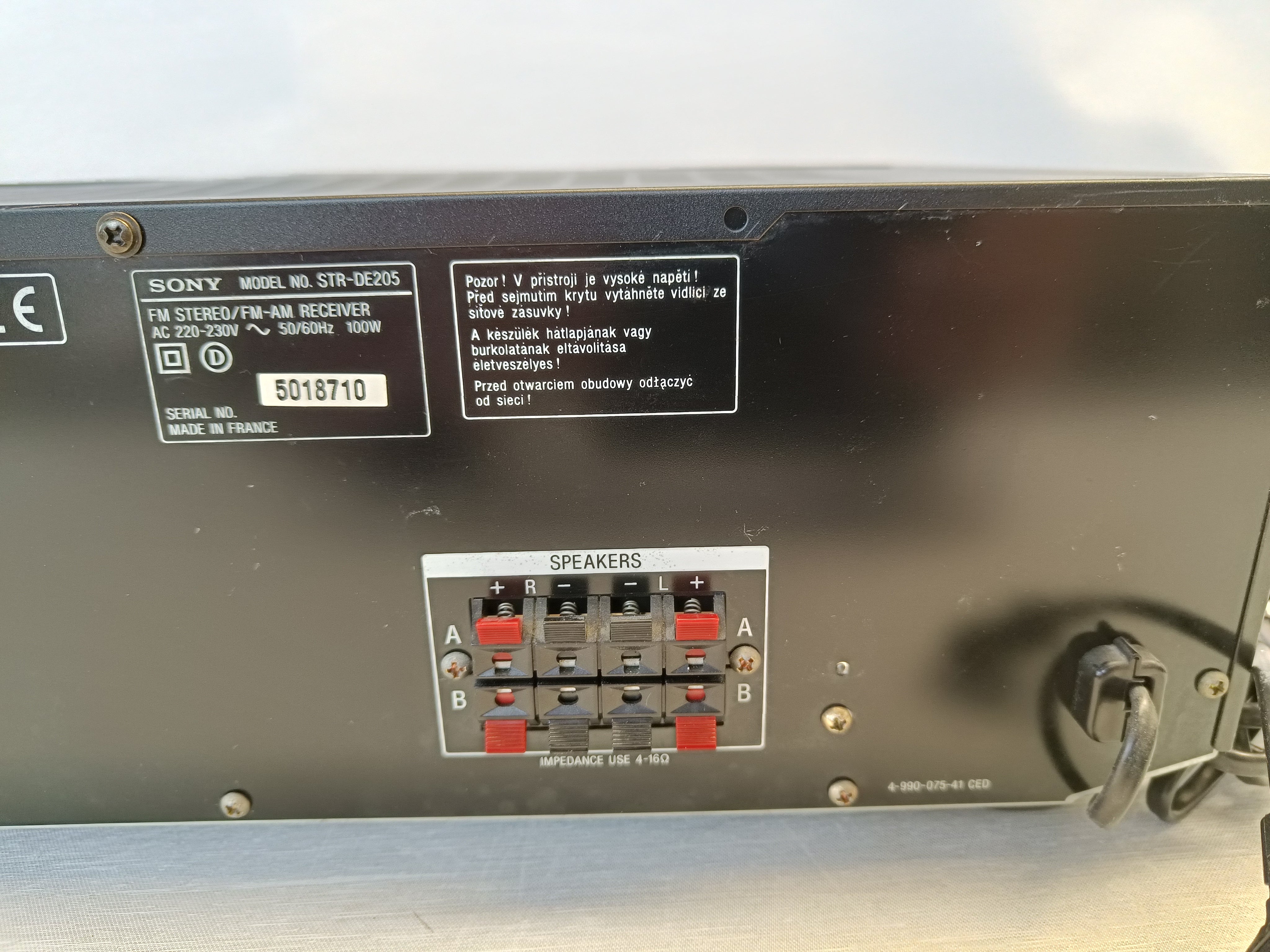 Sony receiver